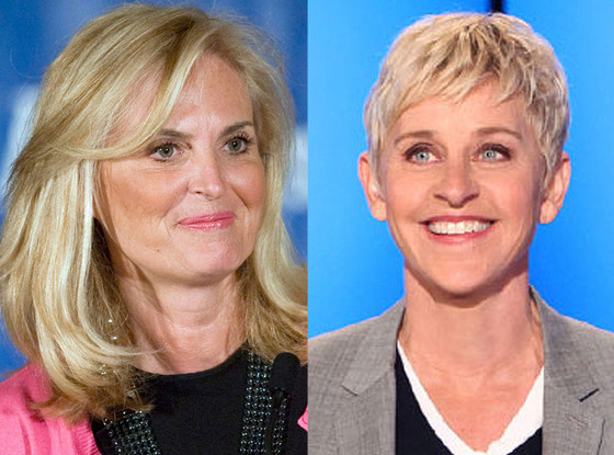 Ann Romney, Ellen DeGeneres Ann Romney, Ellen DeGeneres